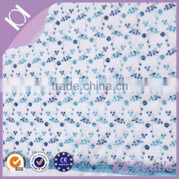 Best selling voile multicloer embroidery fabric for wedding dress lace