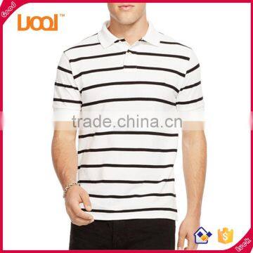 Men's short sleeve polo shirts OEM branded mens cotton polo shirt classic collar men striped polo T shirt