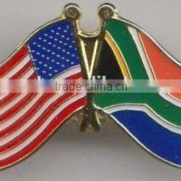 Hot Sale cross Flag Lapel Pin Badge for Promotion Gifts