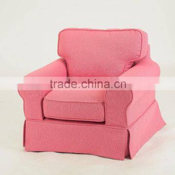 pink color kid's sofa furniture beech wood baby chair /baby single sofa(KS-46-1)