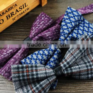 New Vintage Bow Tie For Men,Wool Felt Bow Tie For Formal Suit,Wedding Decorative Bow Tie