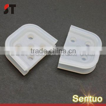 Soft and wear resistance silicone rubber heel pad