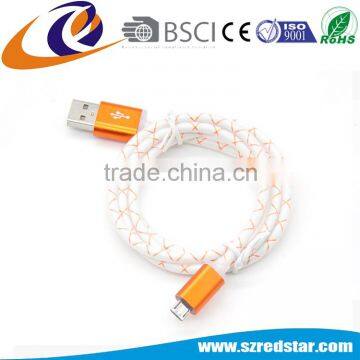 China customized data transmission 1A micro USB data cable