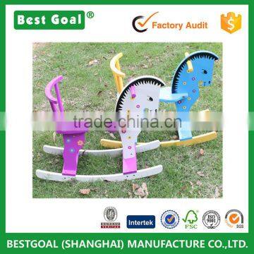 Kids toys wooden rocking horse toy