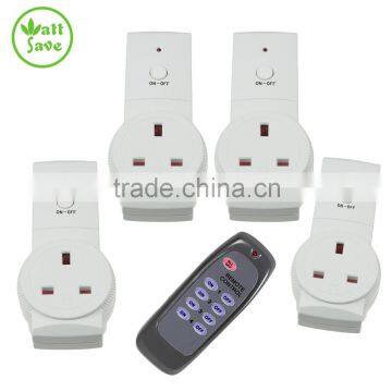 4+1 wireless UK plug remote control socekt switch
