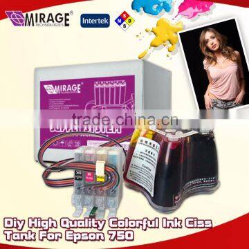 Diy High Quality Colorful Ink Ciss Tank For Epson 750