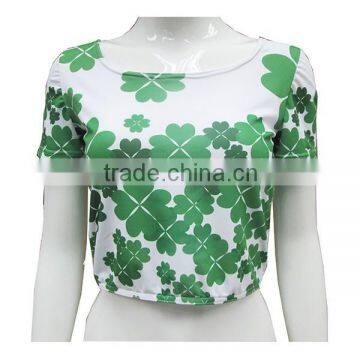 Wholesale 2015 New Arrival Women Sexy Clothing Neck Flying Sleeves Crop Top