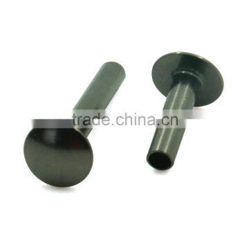 Wholesale nickel free different size round head metal semi tublar rivet for golfbags