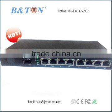 10/100/1000M Gigabit 8 Ports Fiber Optic Media Converter