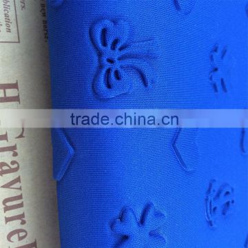 Polyester scuba fabric knit embossed air layer fabric