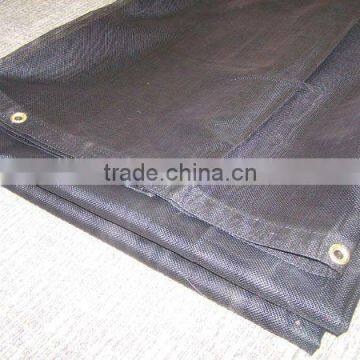 Black mesh dump tarp