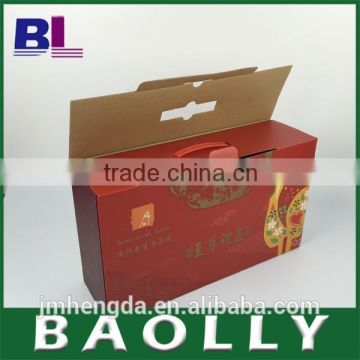 Brown corrugated paper product display boxes with lock bottom