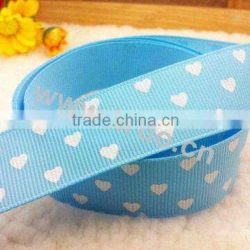 Colorful printed grosgrain polyester ribbon