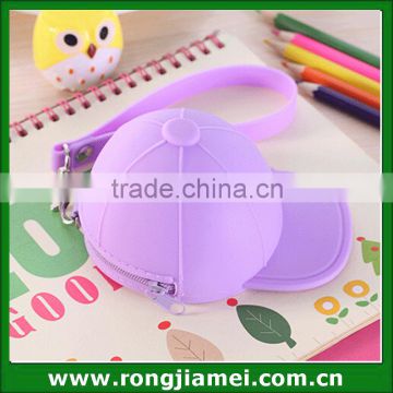 2016 Colorful Cap Shaped Zipper Silicone Mini Coin Purse for Ladies