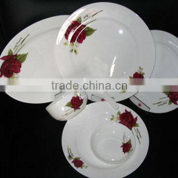 export A grade rose decoration royal fine bone china plate