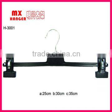 2014 Mingxing plastic pants hanger clips, black pant hanger