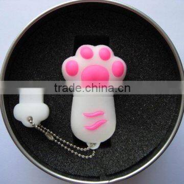 2014 new product wholesale animal paw shaped usb flash drive free samples made in china