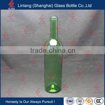 Long Exported Wholesale Emerala Green Wine Bottle