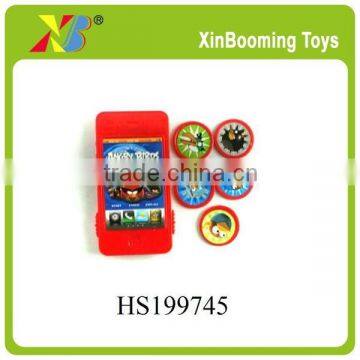 Kids plastic phone flying disc shooter