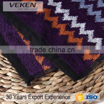 VEKEN Home Textile Yarn Dyed Wholesale Large 100% Cotton Beach Towel photo-4