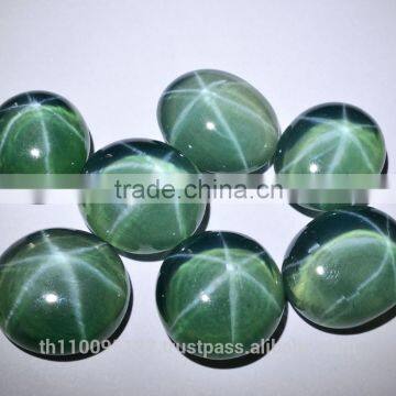 121.40 Ct Emerald Green Star Sapphire 6 Rays Lab Created Stone