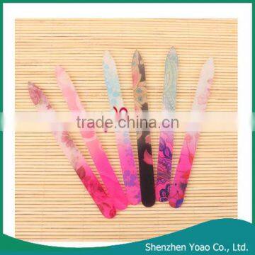 Crystal Glass Nail File Flower Printing Nail File For Nail Art Wholesale