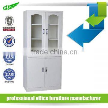 Laboratory/Office furniture swing glass door display stainless steel cupboard, storage locker cabinet