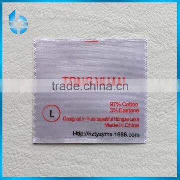Printed brand trademark wash care label tag for wool quilt blanket