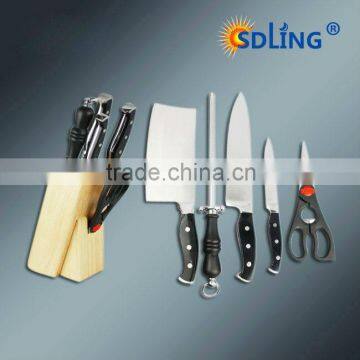 Various sizes stainless steel knife set on sales