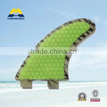 Honeycomb carbon reinforce surfboard fins