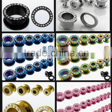 Body Jewelry Stainless Steel Flesh Tunnels