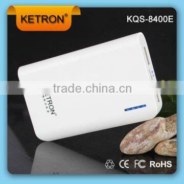 8400mah dual output tv channels handlight battery power bank