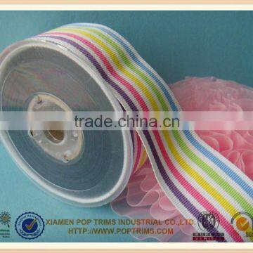 Rainbow Polyester Woven Ribbon