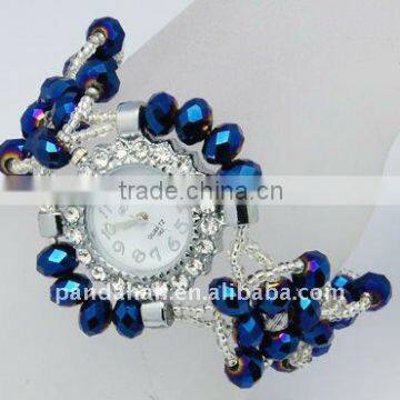 Glass Crystal Beaded Wrist Watch(BJEW-Q023-3)