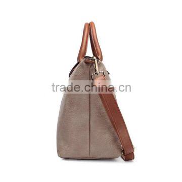 Hot Wholesale Cheap Custom Fashion Quilted Ladies Apricot Leather Tote Bags