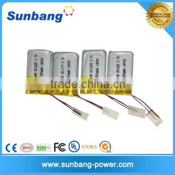 Rechargeable lithium polymer battery 230mah with ntc for smart watch