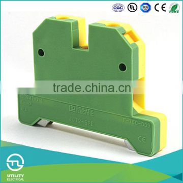 UTL Manufacturing Company PA66 Ground Screw Terminal Block Connector For Weidmuller 6mm 41A