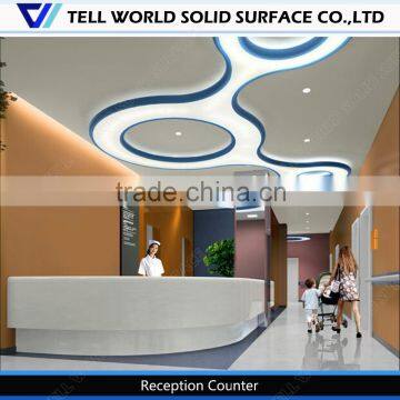 High glossy white stand desk/reception counter pictures/reception desk