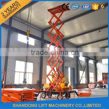 high level telescopic cylinder hydraulic mobile scissor construction lift