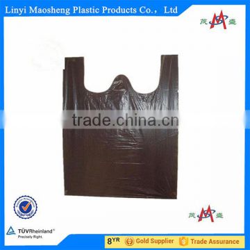 black plastic cheap LLDPE t-shirt bags