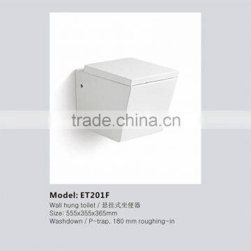 Wall Hung Toilet with Soft Closing Seat Cover ET201F