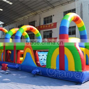 Factory direct sales fairy tale game inflatable water floating obstacle course for sales