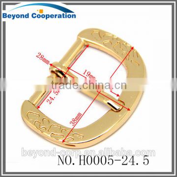 24.5MM D shape handbag buckle in gold finish