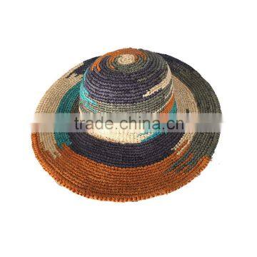Wholesale High Quality Raffia Straw Hat big brim hat