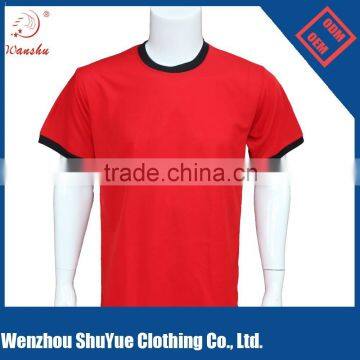 China supply poly pique two color t shirt/blank t shirt/plain t shirt