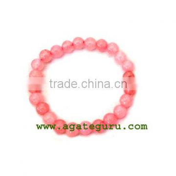 Rose Quartz Beaded Bracelets : India Chakra Bracelet wholesaler