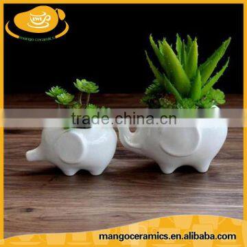 Popular ceramic white elephant garden flower pot