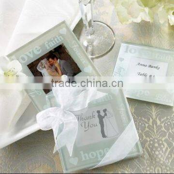 Good Wishes - Pearlized wedding favor Photo Coasters