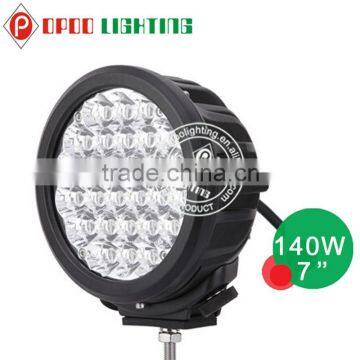 Led tractor work light,7inch 140w 4WD offroad led tractor work light