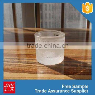 wholesale frosted glass tealight candle holder insert